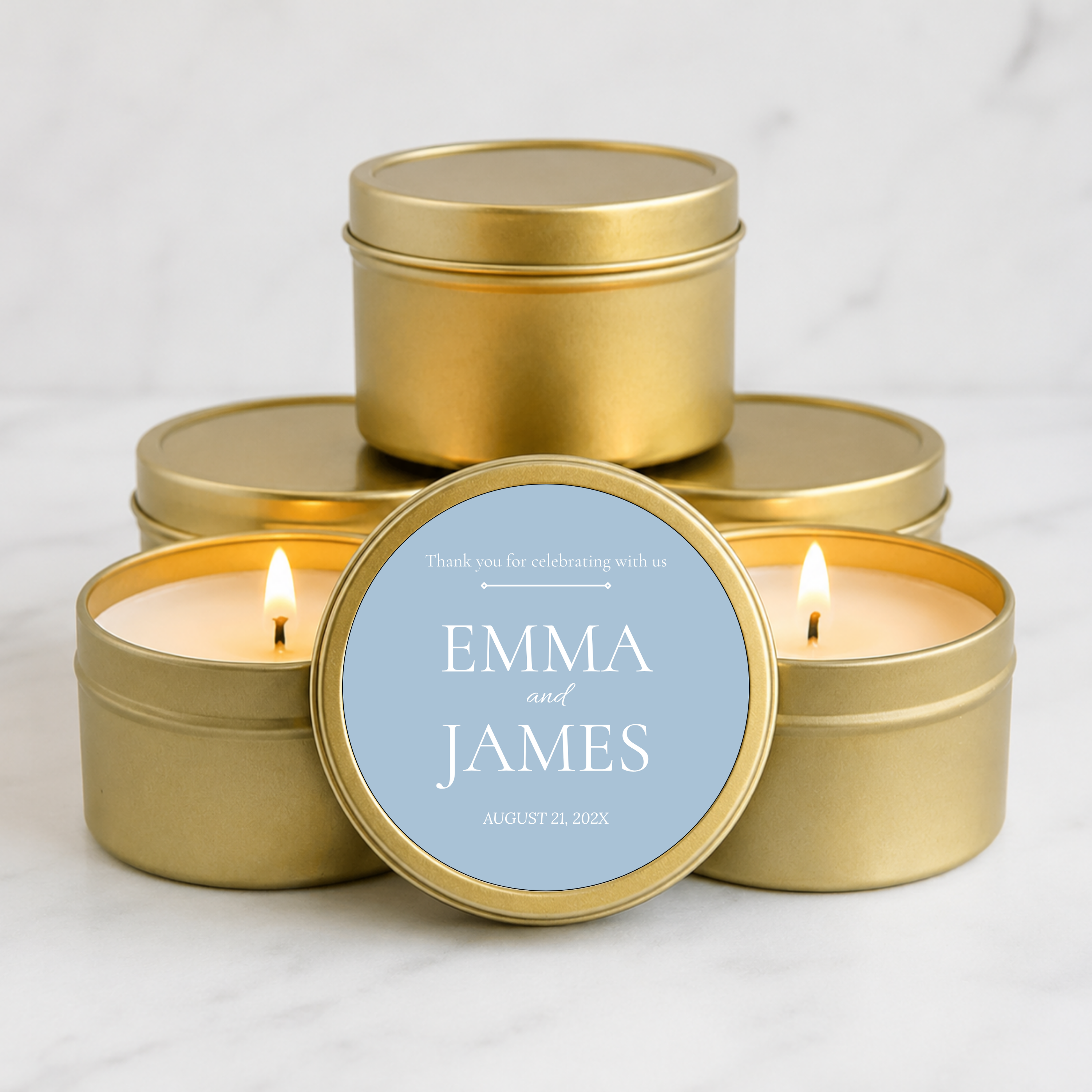 Personalized Couple Names Wedding Favor Candle