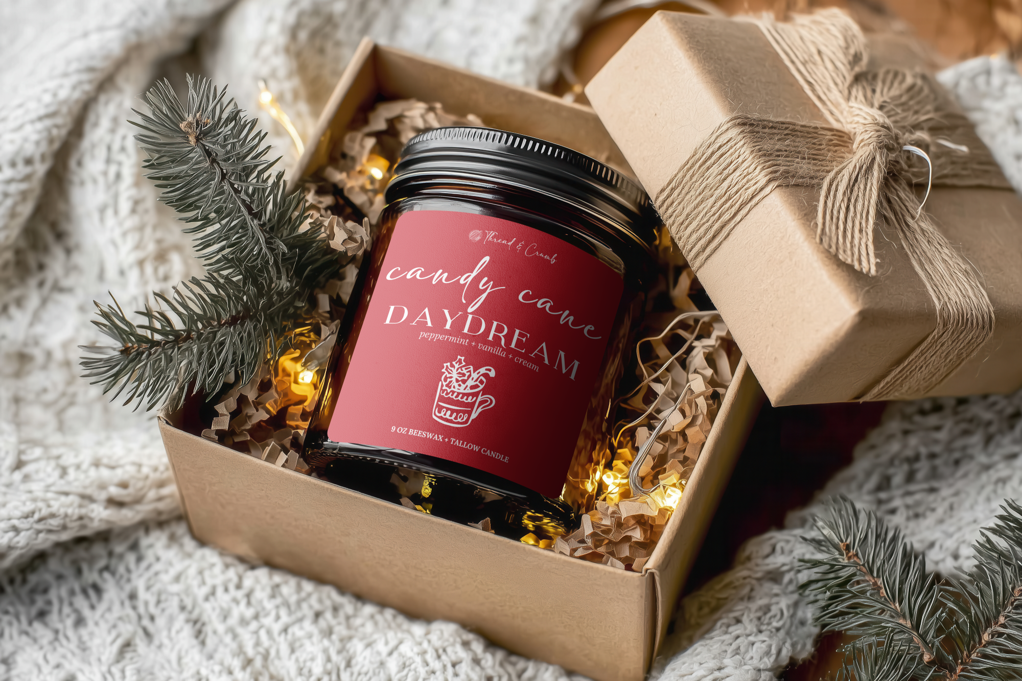 Candy Cane Daydream Candle — The Winter Edit
