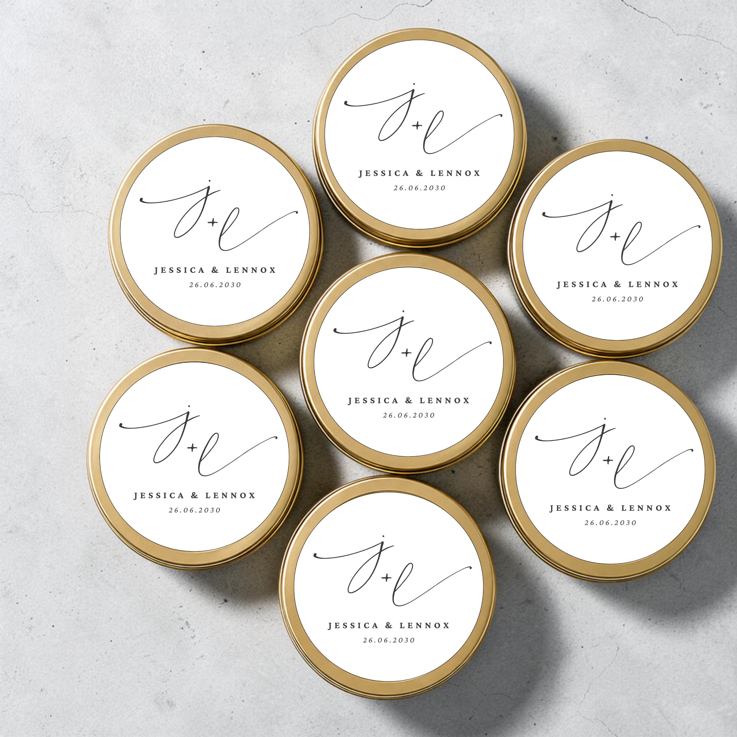 Personalized Initial Wedding Favor Candle