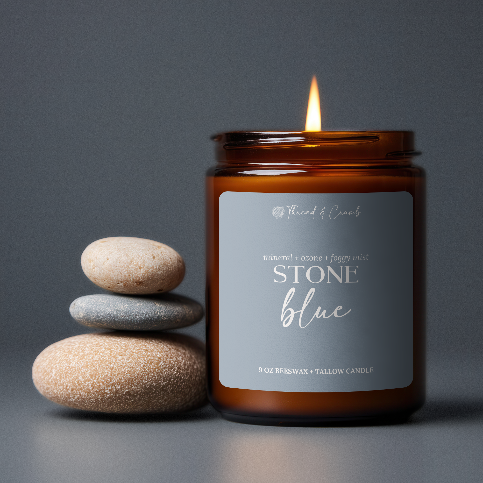 Stone Blue Candle – Spring Collection
